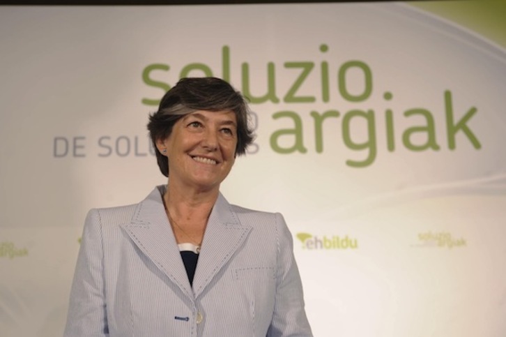 Presentación oficial de Laura Mintegi como candidata de EH Bildu a Lehendakaritza. (Luis JAUREGIALTZO/ARGAZKI PRESS)