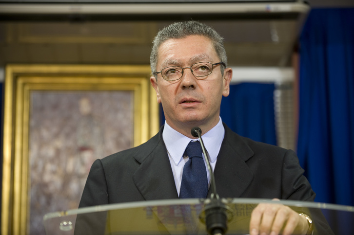 El ministro español de Justicia, Alberto Ruiz-Gallardón, en una imagen de archivo. (Raul BOGAJO/ARGAZKI PRESS)