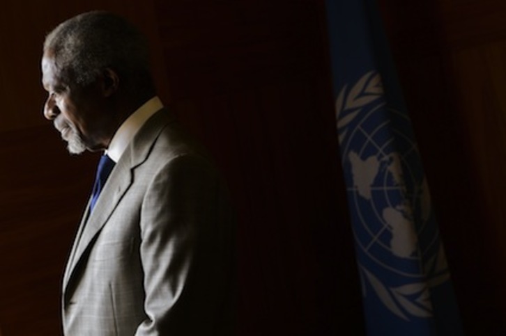 Annan, en una imagen tomada el pasado mes de julio. (Fabrice COFFRINI/AFP)