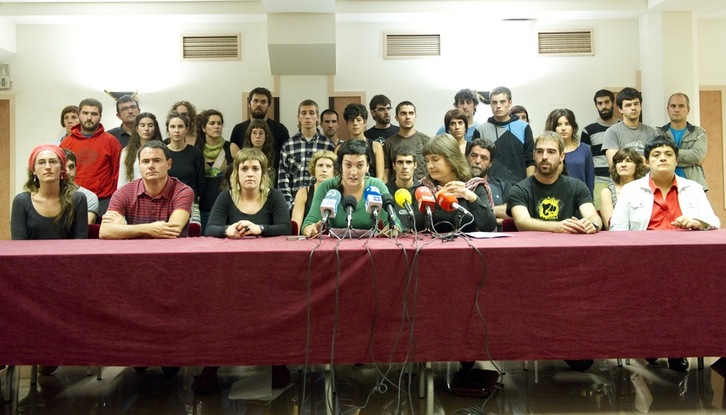 Comparecencia de militantes de la izquierda abertzale. (Gorka RUBIO/ARGAZKI PRESS)