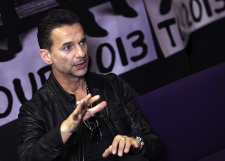 Depeche Modek Parisen aurkeztu du gaur bere hurrengo bira. (Miguel MEDINA/AFP)