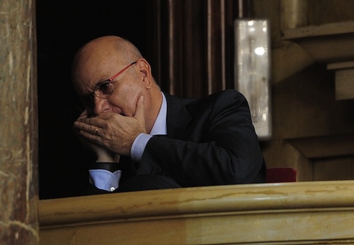 El secretario general de UDC, Josep-Antoni Duran i Lleida, en el Parlament de Catalunya. (Josep LAGO/AFP PHOTO)