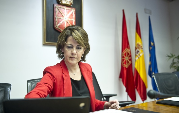 Yolanda Barcina, en una comparecencia en la Comisión de Régimen Foral para hablar sobre CAN. (Jagoba MANTEROLA/ARGAZKI PRESS)