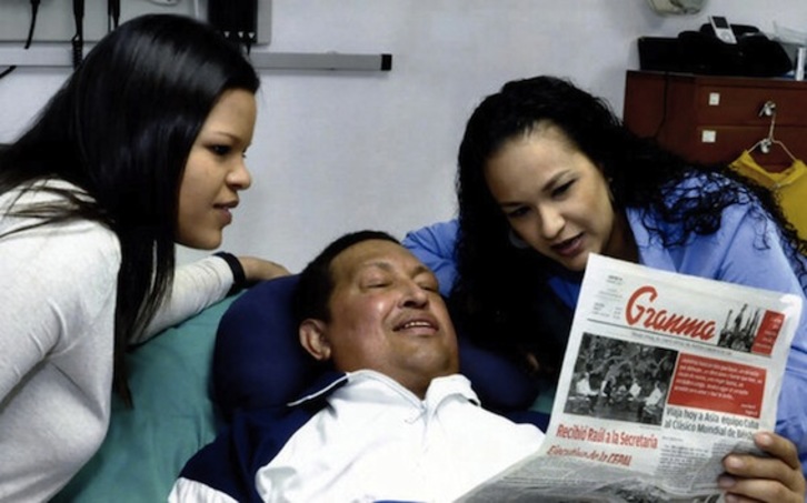 Una de las imágenes de Chávez que se difundieron hace pocos días. (AFP)