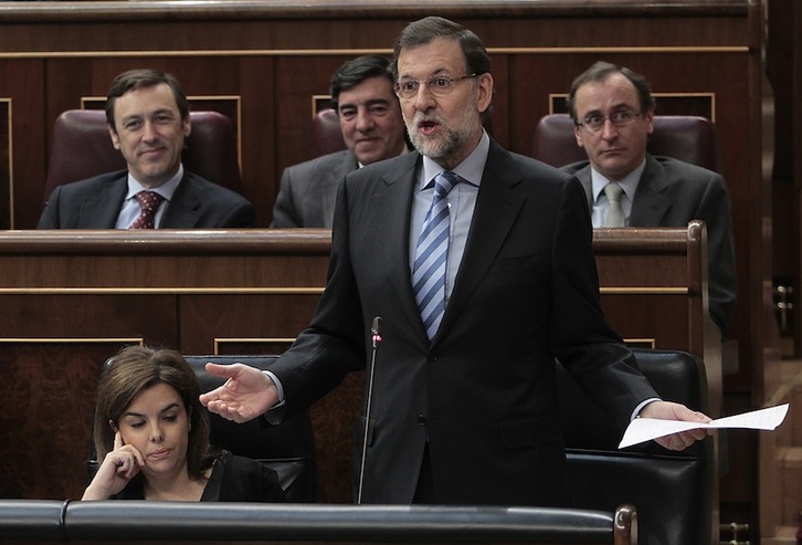 Mariano Rajoy, ayer en el Congreso. (NAIZ.INFO)