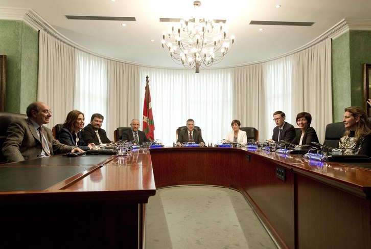 Reunión extraordinaria del Consejo de Gobierno de Lakua. (Raul BOGAJO/ARGAZKI PRESS)