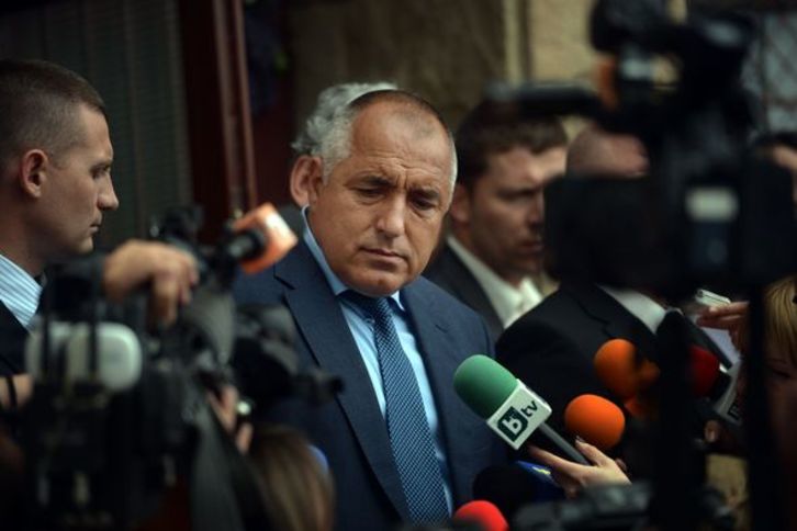 Boiko Borisov, durante la jornada electoral de ayer. (Dimitar DILKOFF/AFP)