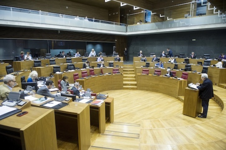 Imagen del pleno del Parlamento de Nafarroa, en la sesión celebrada ayer. (Iñigo URIZ/ARGAZKI PRESS)