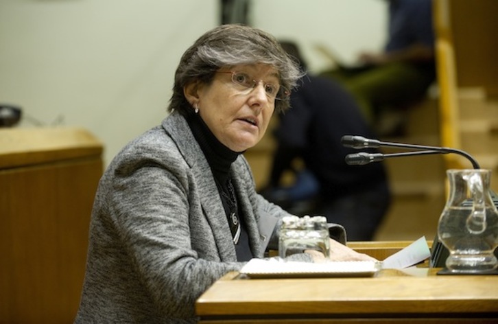 La parlamentaria de EH Bildu Laura Mintegi. (Raul BOGAJO/ARGAZKI PRESS)