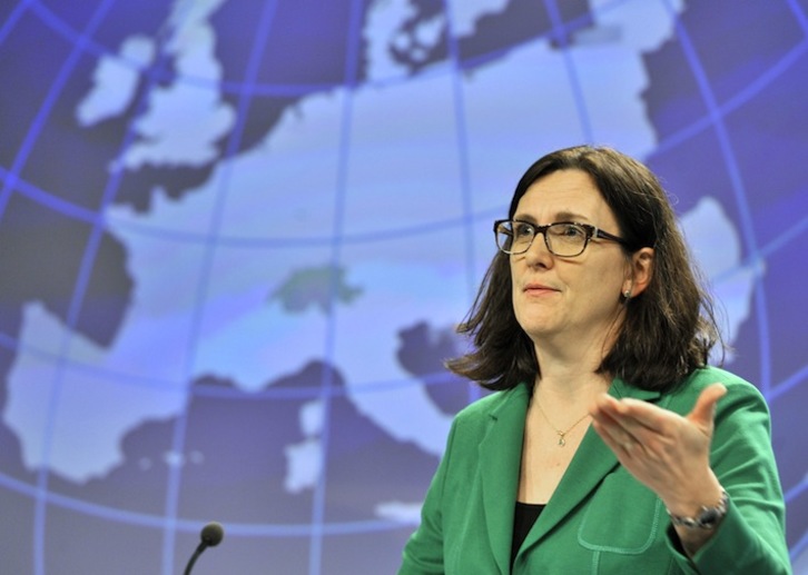 La comisaria europea de Interior, Cecilia Malmstrom. (Georges GOBET / AFP PHOTO)