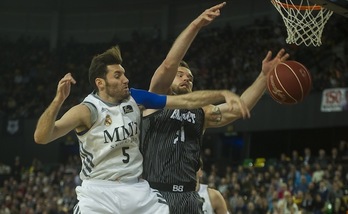 Kavaliauskas jugó el domingo ante el Real Madrid su último partido con Bilbao Basket. (Luis JAUREGIALTZO / ARGAZKI PRESS)