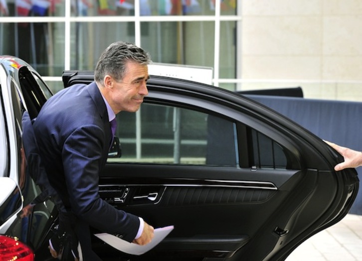 El secretario general de la OTAN, Anders Fogh Rasmussen. (Georges GOBET/AFP PHOTO)