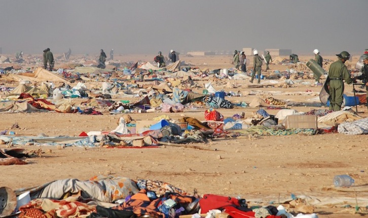 Imagen del campamento de Gdeim Izik, desmantelado por la Policía marroquí en noviembre de 2010. (AFP)