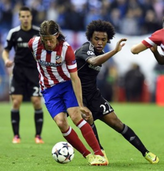Lance del partido entre el Atlético de Madrid y el Chelsea. (Gerard JULIEN/AFP)