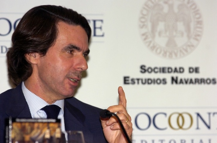 José María Aznar en 2008, en Iruñea. (Jagoba MANTEROLA/ARGAZKI PRESS)