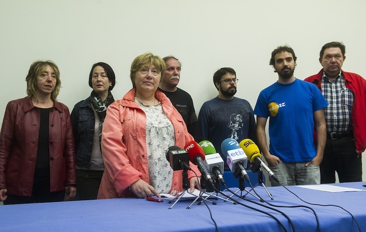 Representantes de los sindicatos de Osakidetza han comparecido en Bilbo. (Luis JAUREGIALTZO/ARGAZKI PRESS)