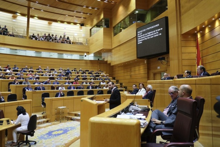 Una imagen del debate en el Senado de Madrid. (Pedro ARMESTRE / AFP PHOTO)