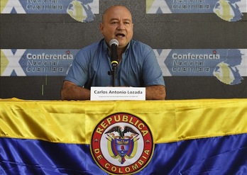Carlos Antonio Lozada, integrante del Secretariado de las FARC-EP. (Guillermo MUÑOZ/AFP)