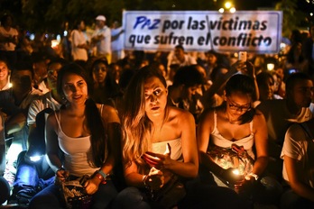 Movilización por la paz en Cali. (Luis ROBAYO / AFP)