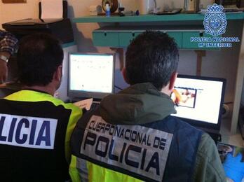 Imagen de la operación distribuida por el Ministerio del Interior español.