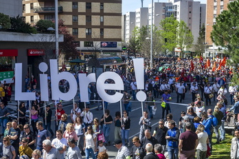 EH Bilduk iaz Iruñean antolatu zuen Aberri Eguneko manifestazioaren irudia.